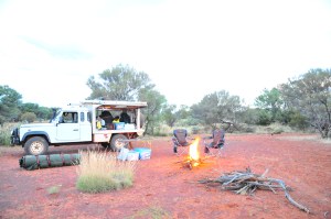 Our campsites along the track typically looked like this. 
